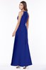ColsBM Cataleya Electric Blue Modern V-neck Sleeveless Zip up Chiffon Flower Bridesmaid Dresses