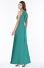 ColsBM Cataleya Emerald Green Modern V-neck Sleeveless Zip up Chiffon Flower Bridesmaid Dresses