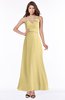 ColsBM Cataleya Gold Modern V-neck Sleeveless Zip up Chiffon Flower Bridesmaid Dresses