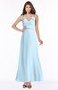 ColsBM Cataleya Ice Blue Modern V-neck Sleeveless Zip up Chiffon Flower Bridesmaid Dresses