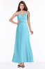 ColsBM Cataleya Light Blue Modern V-neck Sleeveless Zip up Chiffon Flower Bridesmaid Dresses