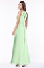 ColsBM Cataleya Light Green Modern V-neck Sleeveless Zip up Chiffon Flower Bridesmaid Dresses