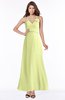 ColsBM Cataleya Lime Green Modern V-neck Sleeveless Zip up Chiffon Flower Bridesmaid Dresses