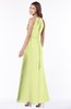 ColsBM Cataleya Lime Green Modern V-neck Sleeveless Zip up Chiffon Flower Bridesmaid Dresses