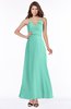 ColsBM Cataleya Mint Green Modern V-neck Sleeveless Zip up Chiffon Flower Bridesmaid Dresses