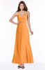 ColsBM Cataleya Orange Modern V-neck Sleeveless Zip up Chiffon Flower Bridesmaid Dresses