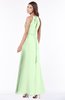 ColsBM Cataleya Pale Green Modern V-neck Sleeveless Zip up Chiffon Flower Bridesmaid Dresses