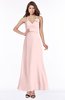 ColsBM Cataleya Pastel Pink Modern V-neck Sleeveless Zip up Chiffon Flower Bridesmaid Dresses