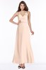 ColsBM Cataleya Peach Puree Modern V-neck Sleeveless Zip up Chiffon Flower Bridesmaid Dresses