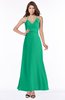 ColsBM Cataleya Pepper Green Modern V-neck Sleeveless Zip up Chiffon Flower Bridesmaid Dresses