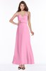 ColsBM Cataleya Pink Modern V-neck Sleeveless Zip up Chiffon Flower Bridesmaid Dresses