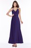 ColsBM Cataleya Royal Purple Modern V-neck Sleeveless Zip up Chiffon Flower Bridesmaid Dresses