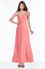 ColsBM Cataleya Shell Pink Modern V-neck Sleeveless Zip up Chiffon Flower Bridesmaid Dresses
