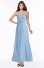 ColsBM Cataleya Sky Blue Modern V-neck Sleeveless Zip up Chiffon Flower Bridesmaid Dresses