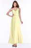 ColsBM Cataleya Soft Yellow Modern V-neck Sleeveless Zip up Chiffon Flower Bridesmaid Dresses