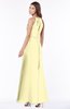 ColsBM Cataleya Soft Yellow Modern V-neck Sleeveless Zip up Chiffon Flower Bridesmaid Dresses