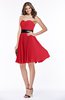 ColsBM Lizbeth Red Gorgeous A-line Sleeveless Chiffon Ruching Bridesmaid Dresses