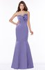ColsBM Linda Aster Purple Glamorous Fishtail Sweetheart Half Backless Satin Flower Bridesmaid Dresses