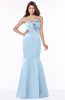 ColsBM Linda Dream Blue Glamorous Fishtail Sweetheart Half Backless Satin Flower Bridesmaid Dresses