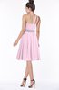 ColsBM Mabel Baby Pink Gorgeous A-line One Shoulder Sleeveless Half Backless Chiffon Bridesmaid Dresses