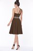 ColsBM Mabel Chocolate Brown Gorgeous A-line One Shoulder Sleeveless Half Backless Chiffon Bridesmaid Dresses