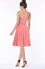 ColsBM Mabel Coral Gorgeous A-line One Shoulder Sleeveless Half Backless Chiffon Bridesmaid Dresses