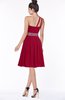 ColsBM Mabel Dark Red Gorgeous A-line One Shoulder Sleeveless Half Backless Chiffon Bridesmaid Dresses