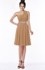 ColsBM Mabel Light Brown Gorgeous A-line One Shoulder Sleeveless Half Backless Chiffon Bridesmaid Dresses
