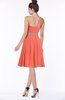 ColsBM Mabel Living Coral Gorgeous A-line One Shoulder Sleeveless Half Backless Chiffon Bridesmaid Dresses