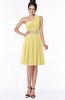 ColsBM Mabel Misted Yellow Gorgeous A-line One Shoulder Sleeveless Half Backless Chiffon Bridesmaid Dresses