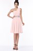 ColsBM Mabel Pastel Pink Gorgeous A-line One Shoulder Sleeveless Half Backless Chiffon Bridesmaid Dresses