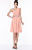 ColsBM Mabel Peach Gorgeous A-line One Shoulder Sleeveless Half Backless Chiffon Bridesmaid Dresses