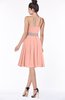 ColsBM Mabel Peach Gorgeous A-line One Shoulder Sleeveless Half Backless Chiffon Bridesmaid Dresses