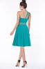 ColsBM Mabel Peacock Blue Gorgeous A-line One Shoulder Sleeveless Half Backless Chiffon Bridesmaid Dresses