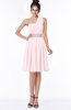 ColsBM Mabel Petal Pink Gorgeous A-line One Shoulder Sleeveless Half Backless Chiffon Bridesmaid Dresses