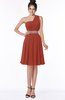 ColsBM Mabel Rust Gorgeous A-line One Shoulder Sleeveless Half Backless Chiffon Bridesmaid Dresses