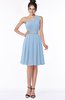 ColsBM Mabel Sky Blue Gorgeous A-line One Shoulder Sleeveless Half Backless Chiffon Bridesmaid Dresses
