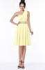 ColsBM Mabel Soft Yellow Gorgeous A-line One Shoulder Sleeveless Half Backless Chiffon Bridesmaid Dresses