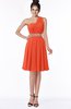 ColsBM Mabel Tangerine Tango Gorgeous A-line One Shoulder Sleeveless Half Backless Chiffon Bridesmaid Dresses