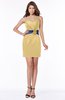 ColsBM Emerie Gold Glamorous Sleeveless Half Backless Mini Ruching Bridesmaid Dresses