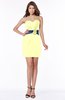 ColsBM Emerie Wax Yellow Glamorous Sleeveless Half Backless Mini Ruching Bridesmaid Dresses