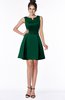 ColsBM Rose Alpine Green Modest A-line Scoop Zip up Knee Length Beaded Bridesmaid Dresses