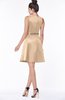 ColsBM Rose Appleblossom Modest A-line Scoop Zip up Knee Length Beaded Bridesmaid Dresses