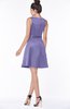 ColsBM Rose Aster Purple Modest A-line Scoop Zip up Knee Length Beaded Bridesmaid Dresses