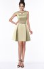 ColsBM Rose Champagne Modest A-line Scoop Zip up Knee Length Beaded Bridesmaid Dresses