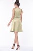 ColsBM Rose Champagne Modest A-line Scoop Zip up Knee Length Beaded Bridesmaid Dresses