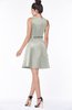 ColsBM Rose Platinum Modest A-line Scoop Zip up Knee Length Beaded Bridesmaid Dresses