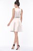 ColsBM Rose Rosewater Pink Modest A-line Scoop Zip up Knee Length Beaded Bridesmaid Dresses