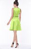 ColsBM Rose Sharp Green Modest A-line Scoop Zip up Knee Length Beaded Bridesmaid Dresses