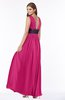 ColsBM Emmaline Beetroot Purple Elegant A-line V-neck Half Backless Chiffon Floor Length Bridesmaid Dresses